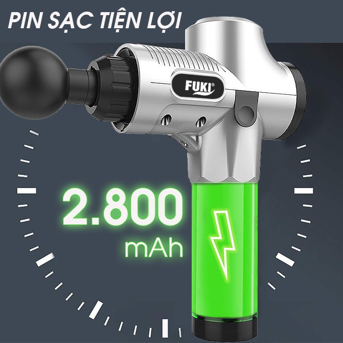 Súng massage toàn thân Fuki Magic Gun MG007 (màu bạc)